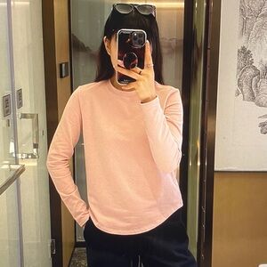 lululemon athletica Long-Sleeve Crew Tee in Light Pink